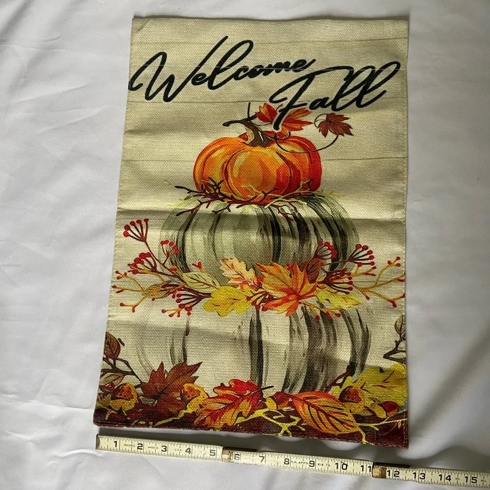 Welcome Fall Garden Flag - Picture 2 of 2